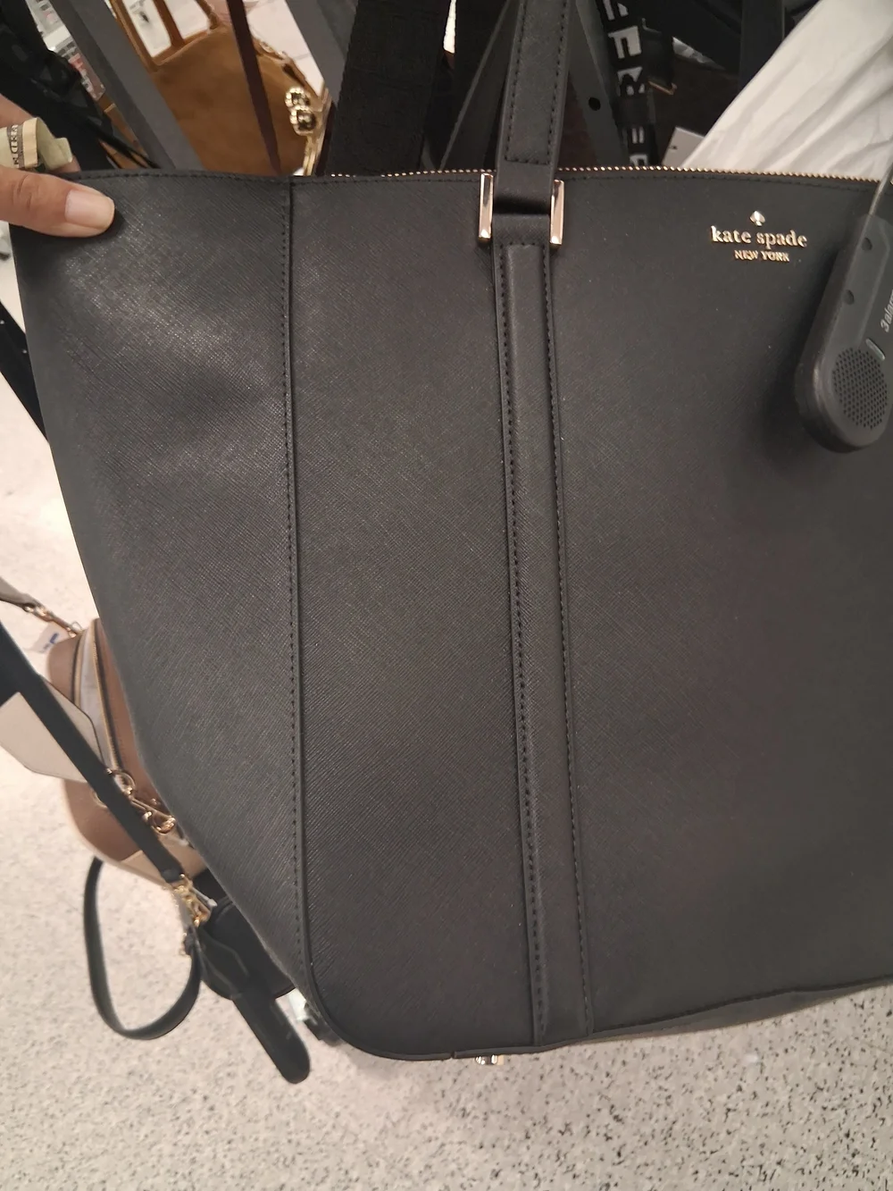 kate spade Black Saffiano Leather Laptop Tote